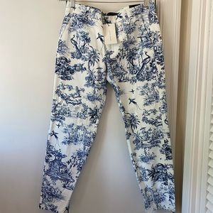 zara chinoiserie chino pants NWT Size 8